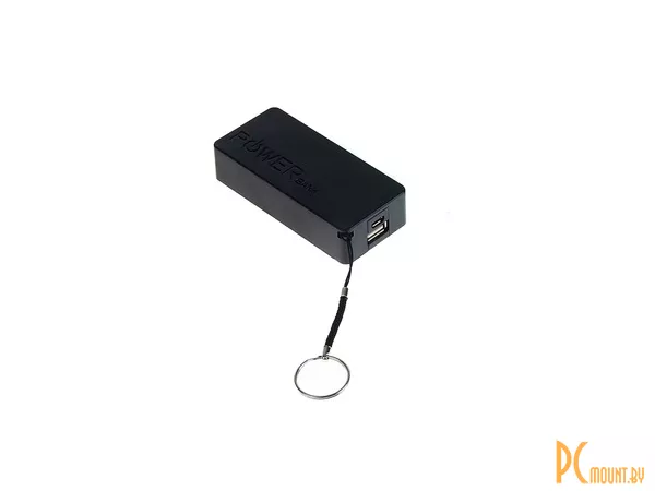 Батарейный отсек для 2x18650, пластик, черный, для использования как powerbank, micro-USB вход, USB выход